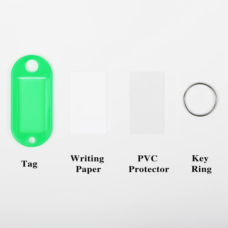 Simetufy Plastic Key Tags 220 Pcs, Key Labels with Ring and Label Window, Key Chain ID Tags, Key Identifiers for Name, Luggage 10 Colors - Image 5